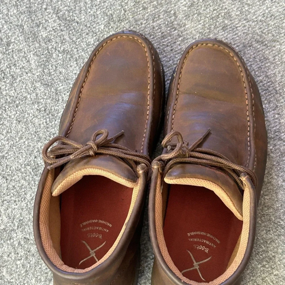 Twisted X Boots Mens Size 8M Brown Leather Chukka Steel Toe Work MDMST01‎